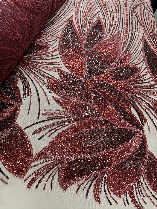 Renda Pedraria 70509 Vermelha