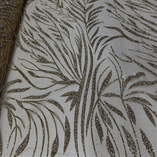 Tule Diamante Quebrado LYD064 Dourado