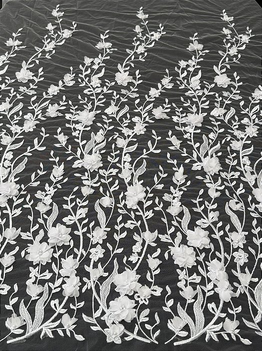 Renda 3D S6125 Branco