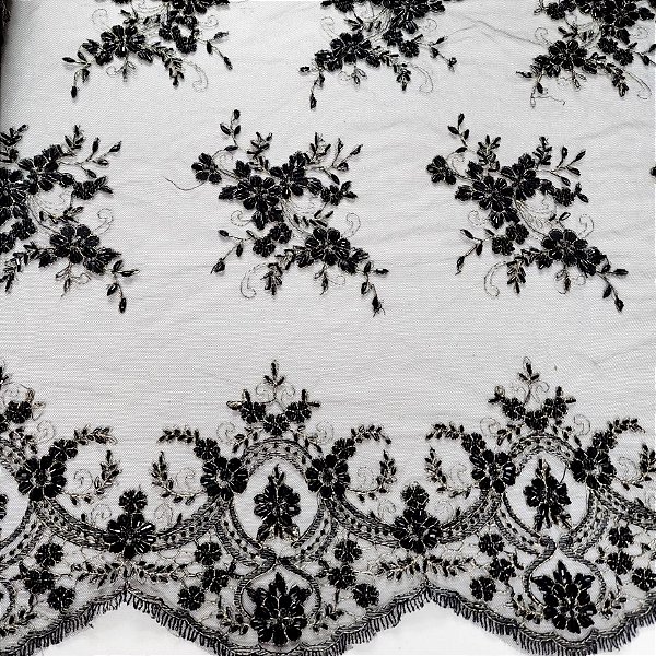 Renda Pedraria HS-1567 Preto