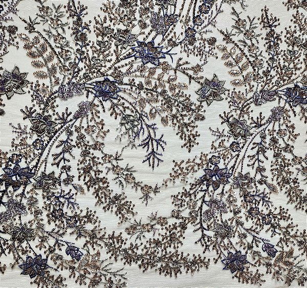 Renda Pedraria HS1666 Marron/Lilás