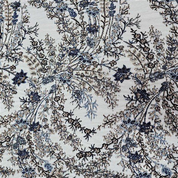 Renda Pedraria HS1666 Serenity/Dourado