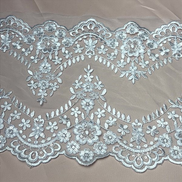 Barrado c/ paetê 3482 Branco