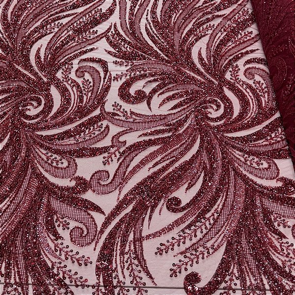 Renda Pedraria 1513 Vermelho