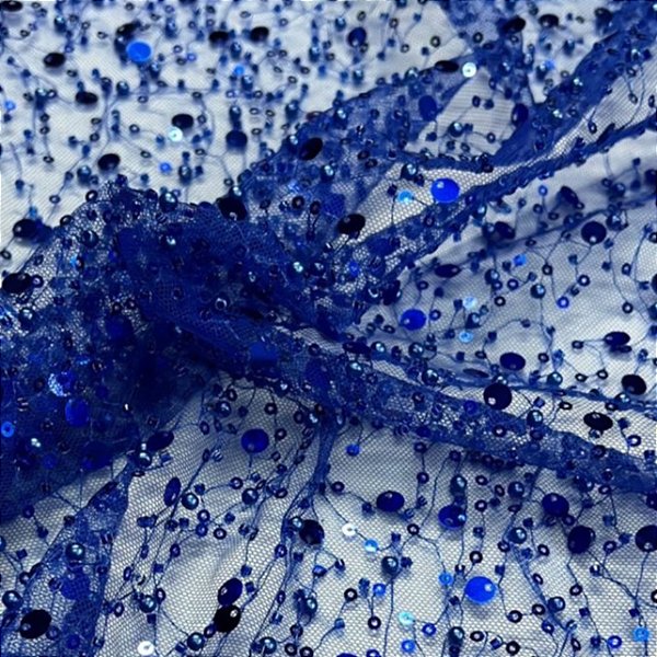 Tule Glamour Azul Royal