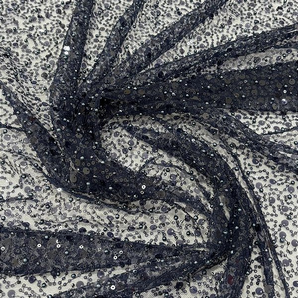 Tule Glamour Azul Marinho