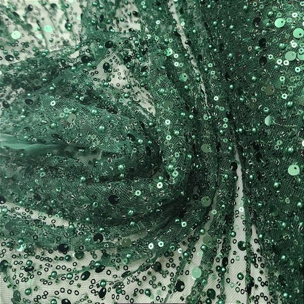Tule Glamour Verde Esmeralda