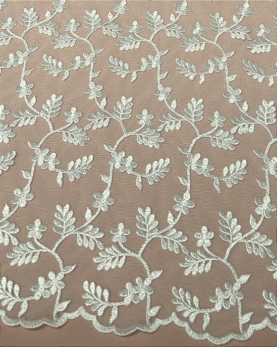 Renda c/ paetês 2651 Off white