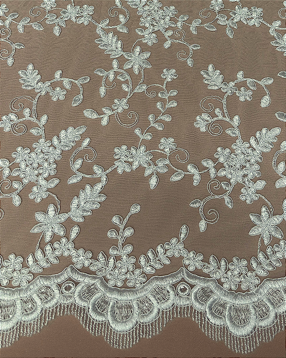 Renda c/ paetês 2653 Off White