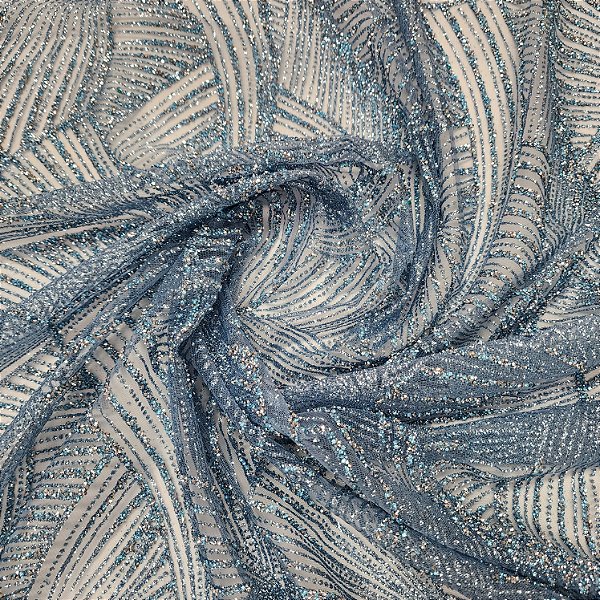 Tule Diamante Quebrado Des.LYX158 Azul Serenity