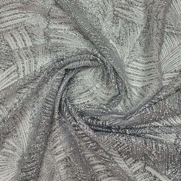 Tule Diamante Quebrado Des.LYX158 Prata