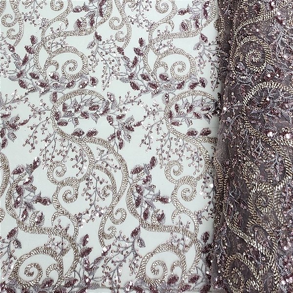 Renda c/ Pedrarias GW-2582 Lilás Rosado