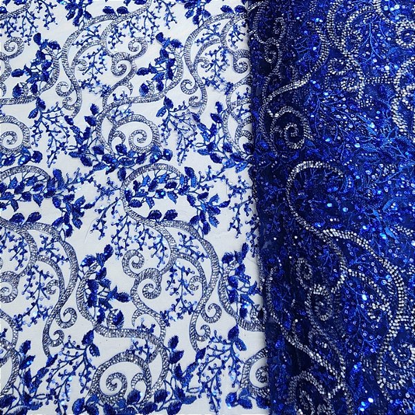 Renda c/ Pedrarias GW-2582 Azul Royal