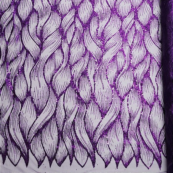 Tule Boreal c/ paetê P228 Roxo