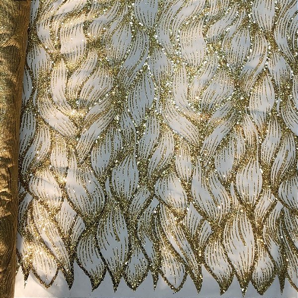 Tule Boreal c/ paetê P228 Dourado