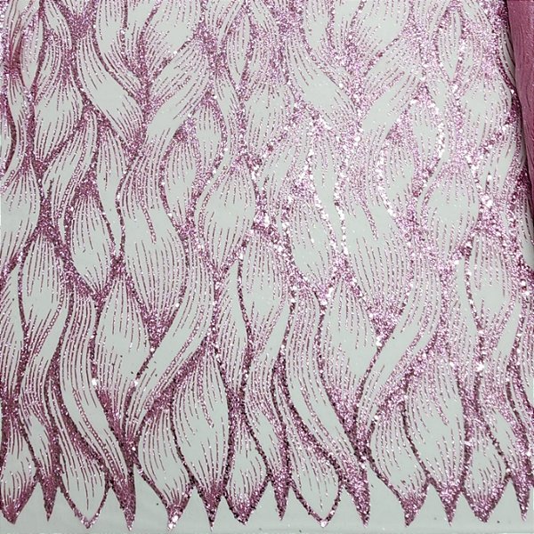 Tule Boreal c/ paetê P228 Rosa BB