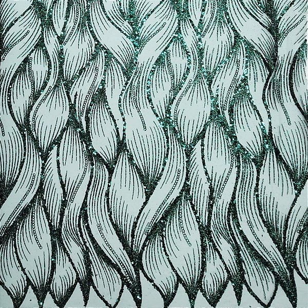 Tule Boreal c/ paetê P228 Verde Esmeralda