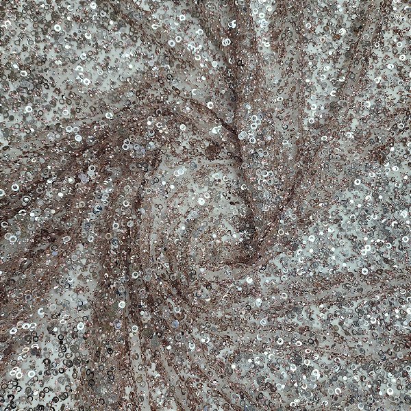 Tule Diamante Quebrado c/ Paetê 7915 Nude