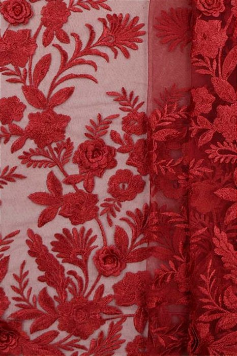 Renda London 3D Des.15 Vermelho