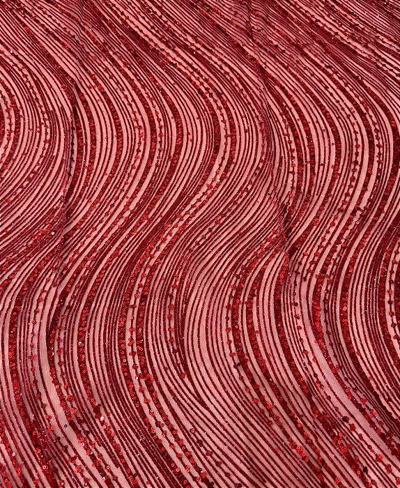 Tule Boreal c/ Paetê P224 Vermelho