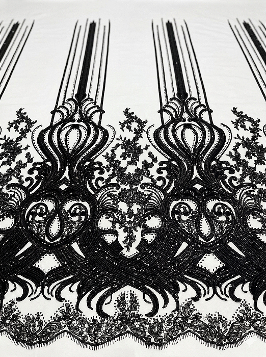 Renda Bordada 9458 Preto