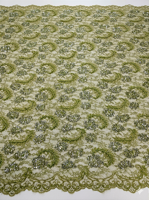 Renda Chantilly Bordada 7275-02 Limão