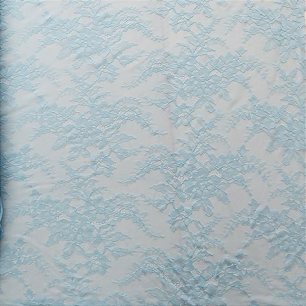 Renda Chantilly Clarice Azul Tifany
