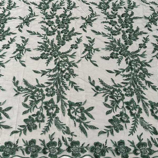Renda Pedraria 933 Verde Esmeralda