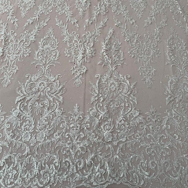 Tule c/ paetê P229 Branco