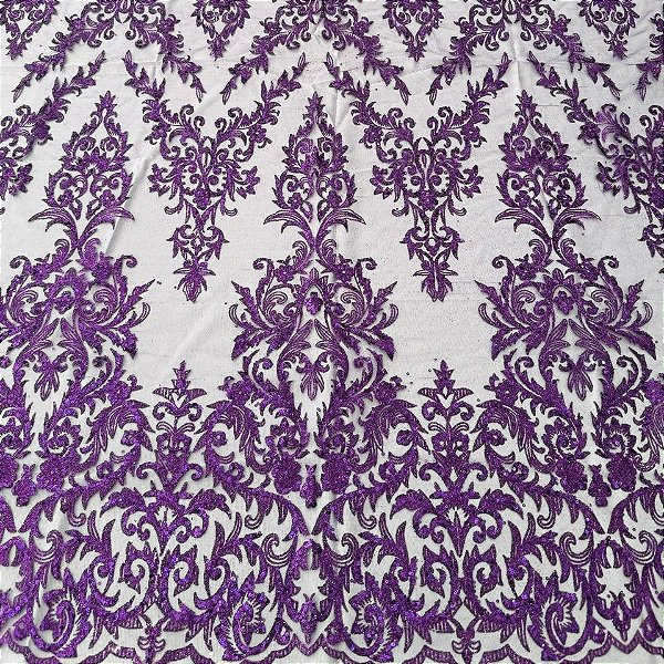 Tule c/ paetê P229 Roxo