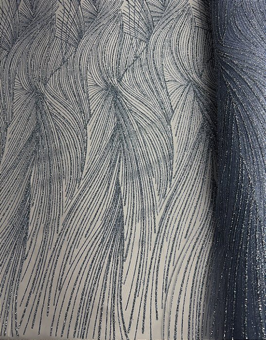 Tule Diamante Quebrado Des. LYD 090 Azul Serenity