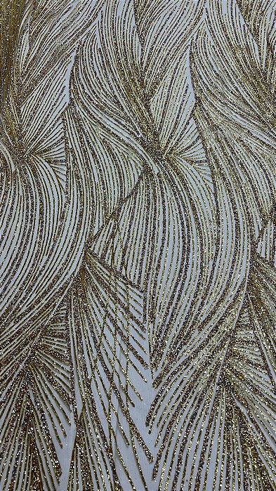 Tule Diamante Quebrado Des. LYD 090 Dourado
