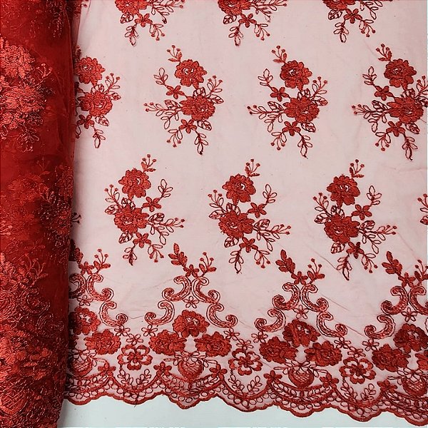 Renda 3949 Cord Metalic Des 50 Vermelho