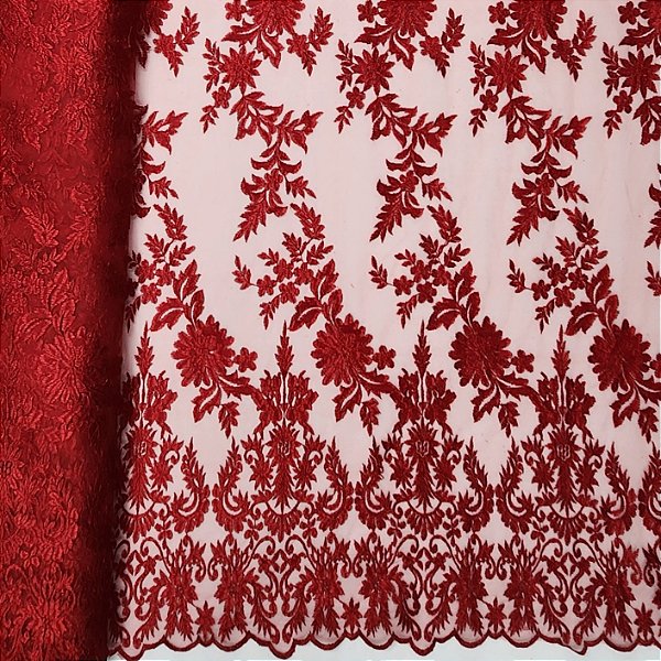 Renda Liverpool Dull Des 005 Vermelho