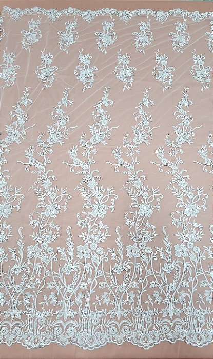 Renda c/ paetê 70908 Branco