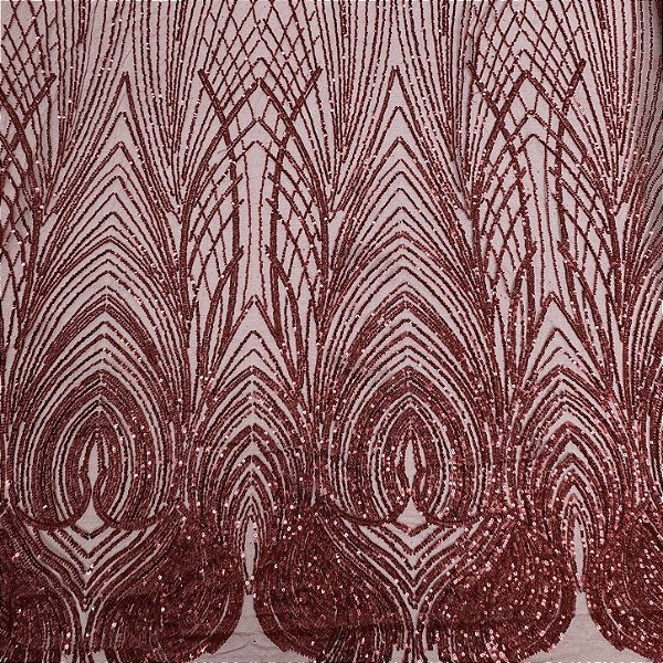 Renda Pedraria Des. 14 Vermelho