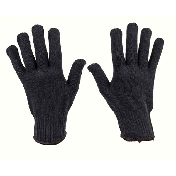 LUVA DE MALHA PRETA LISA BRASFORT