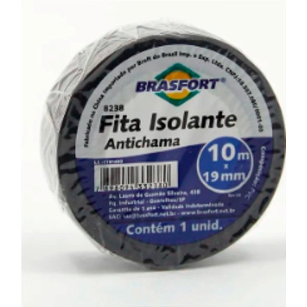 FITA ISOLANTE ANTICHAMA 10 MTS BRASFORT