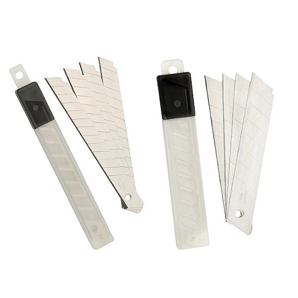 LAMINA P/ESTILETE 18MM C/10PECAS BRASFORT