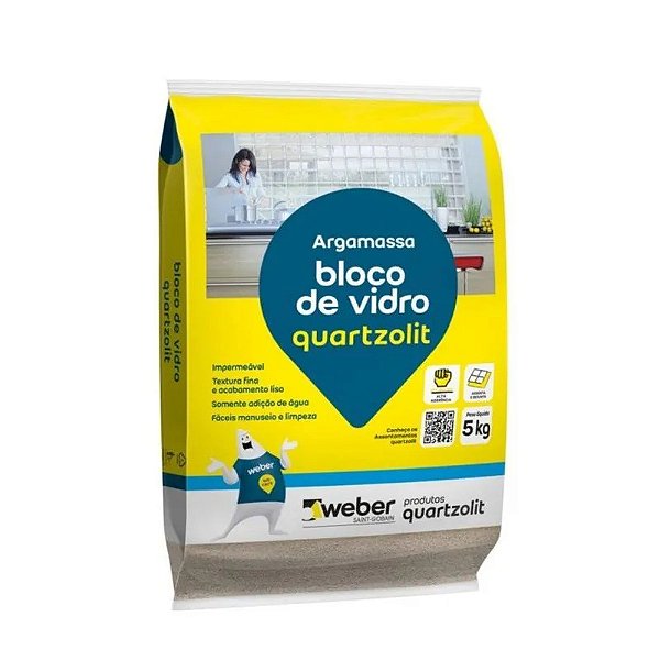 ARGAMASSA BLOCO DE VIDRO 30KG