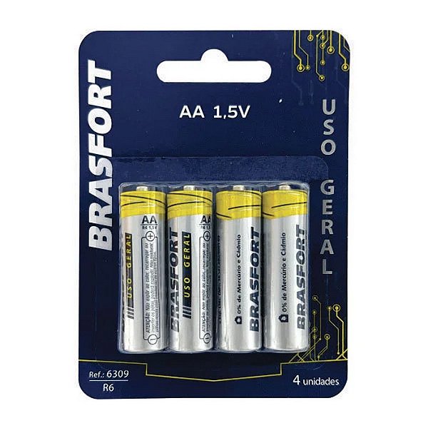 PILHA ALCALINA AAA 1,5V C/4 BRASFORT