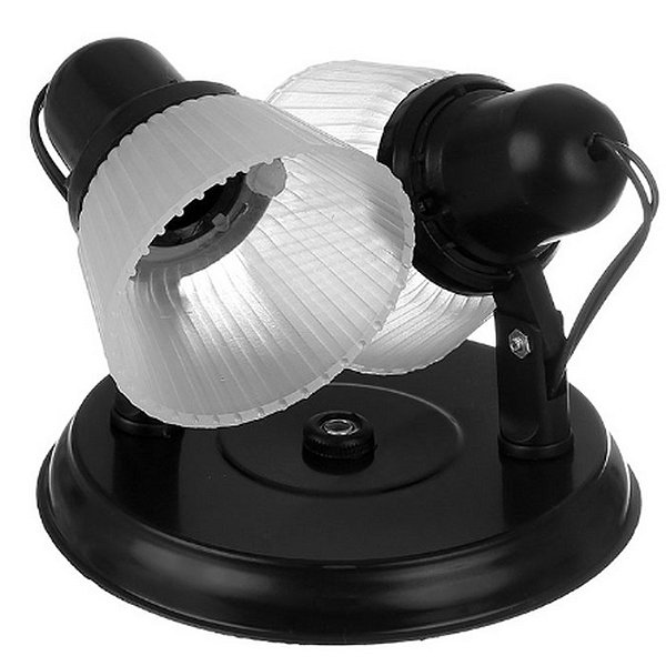 SPOT CRISTAL LUX P/2 LAMP PRETO EXTRALUZ