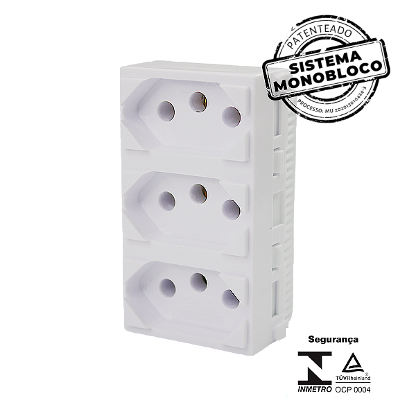 MODULO 3 TOMADAS 20A 250V MONOBLOCO I9 ILUMI