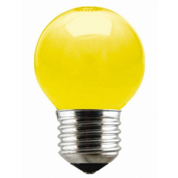 LAMPADA BOLINHA 15W 220V E27 BG35 AMARELA BRASFORT