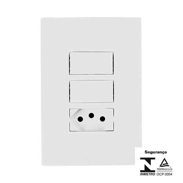 CJ 2 INTER SIMPLES 10A + TOMADA 10A 250V I9 ILUMI