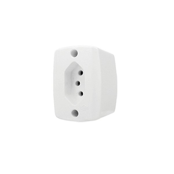 TOMADA 2P+T 10A 250V SOBREPOR RETANGULAR ILUMI