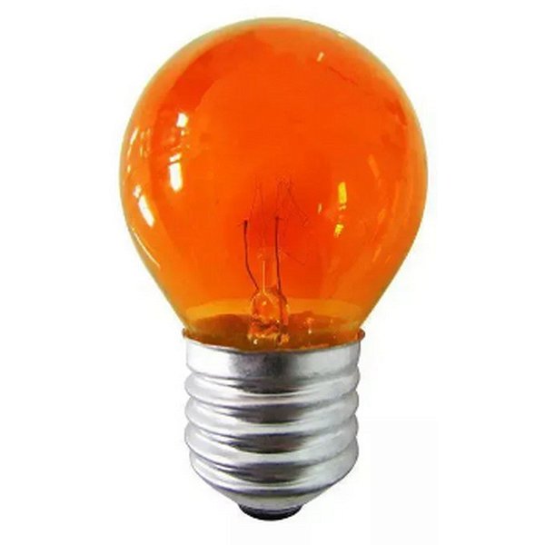LAMPADA BOLINHA 15W 220V E27 BG35 LARANJA BRASFORT