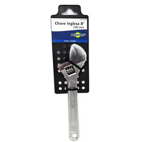 CHAVE INGLESA CROMADA 8" BRASFORT