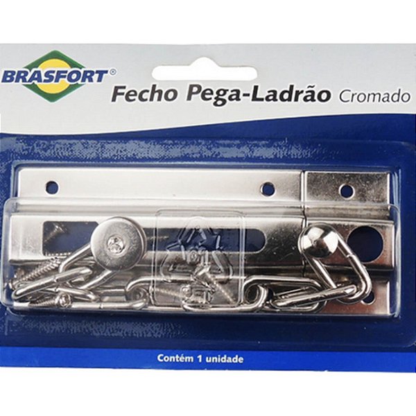 FECHO PEGA LADRÃO CROMADO BRASFORT