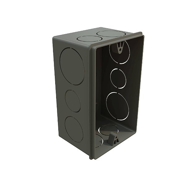CAIXA DE LUZ DE EMBUTIR 4X2 PP CINZA TUBOLINE